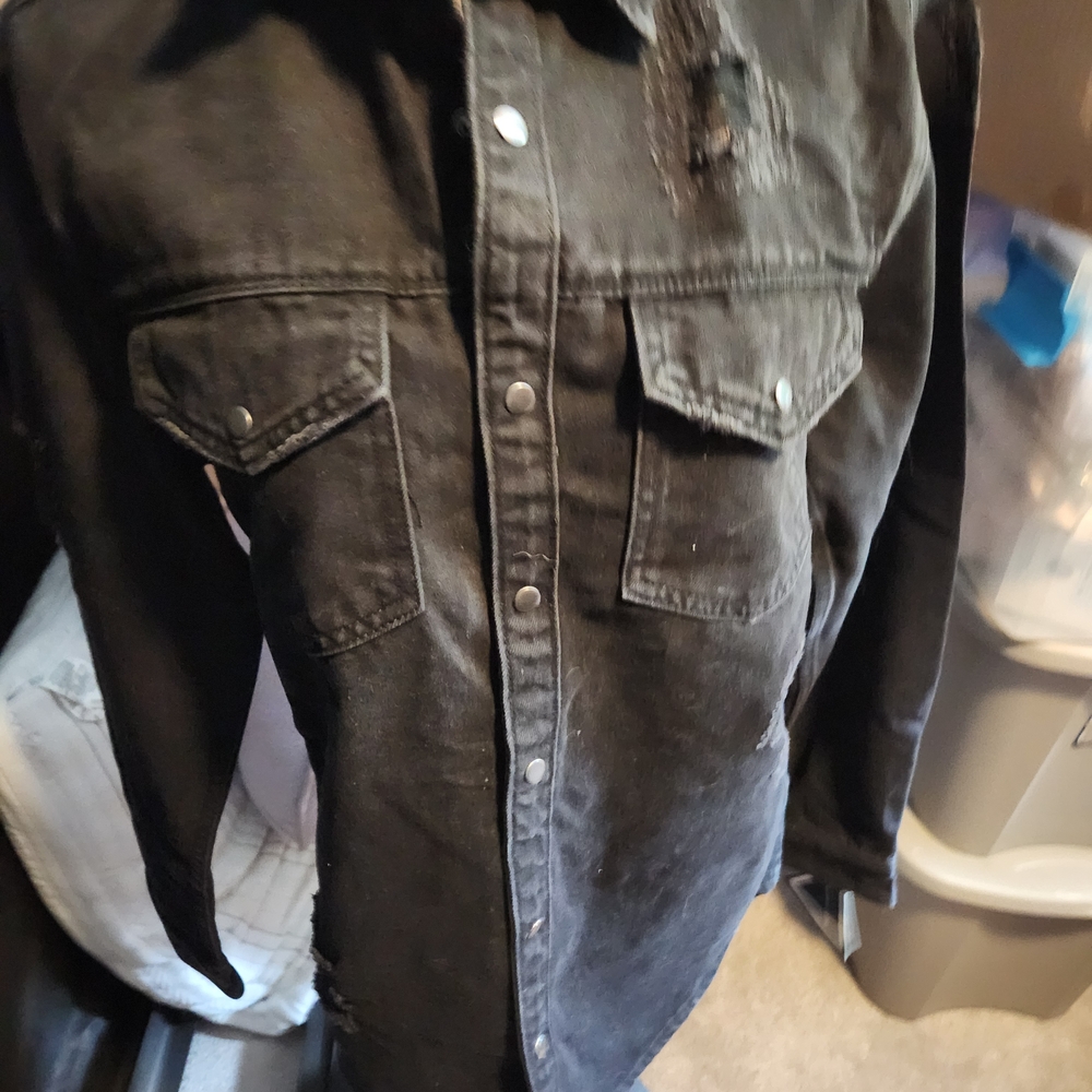 TAKE IT EASY teddy bear Crop Denim Jacket